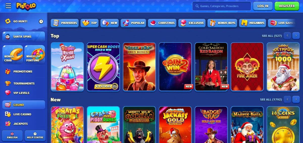 pistolo casino games